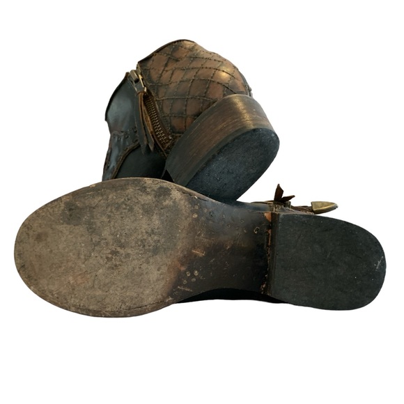 FREEBIRD GRAND Chocolate brown Tan Leather ANKLE BOOTIES - Picture 8 of 12